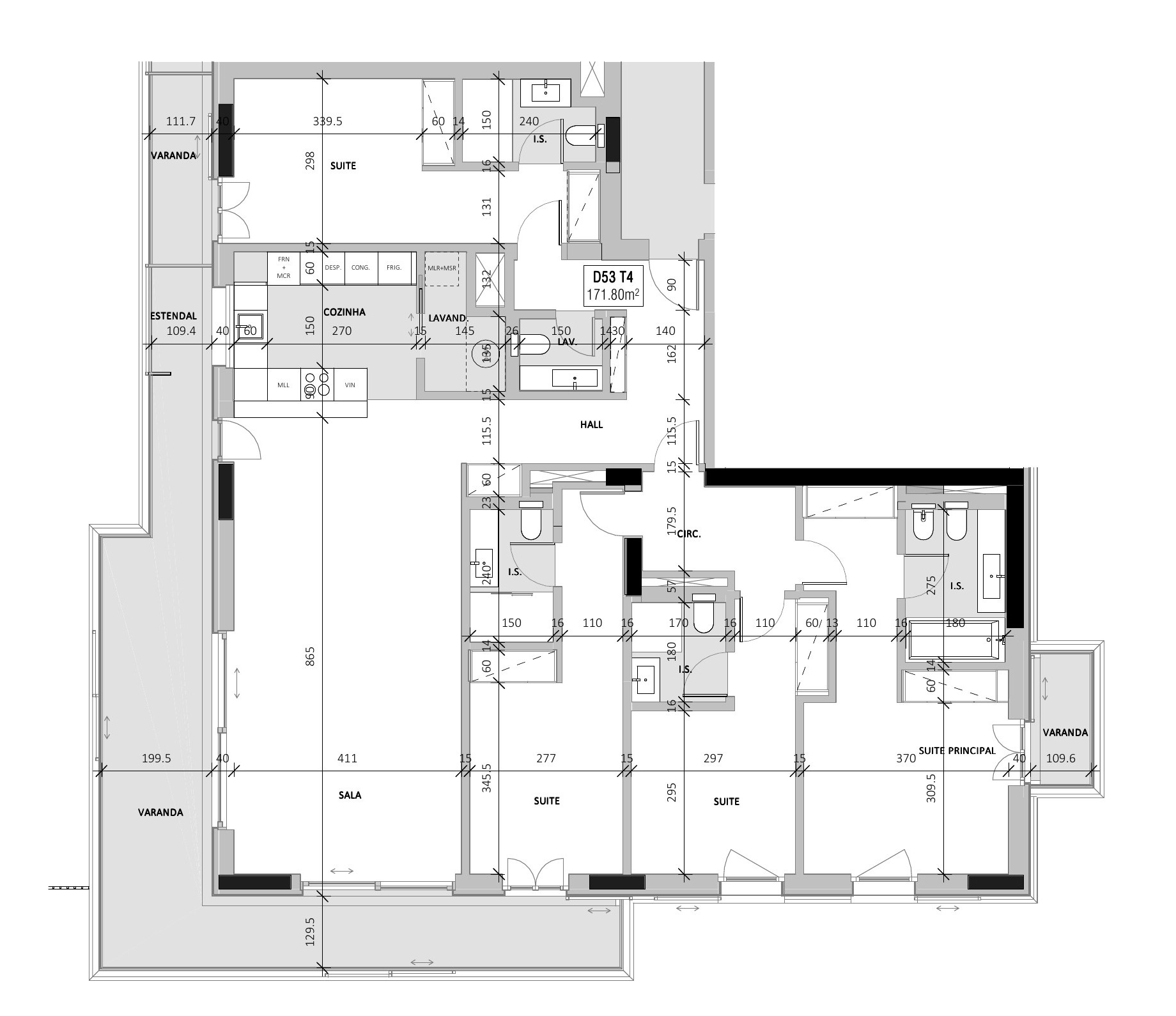 Floor plan · Apartment T4 in Lisboa